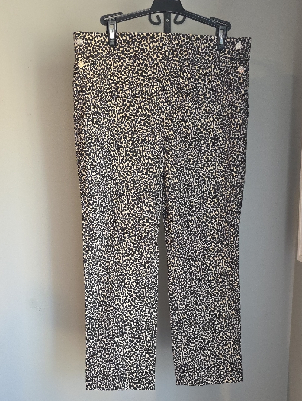 Rafaella Pull-On Leopard Print Pants Size 12 NWOT